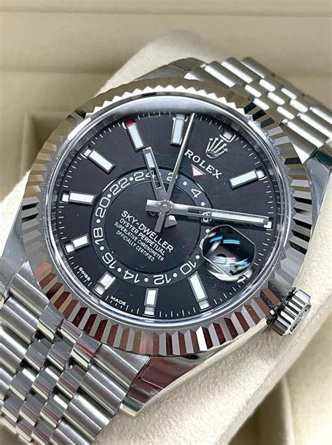 steel black sky rolex|black rolex price.